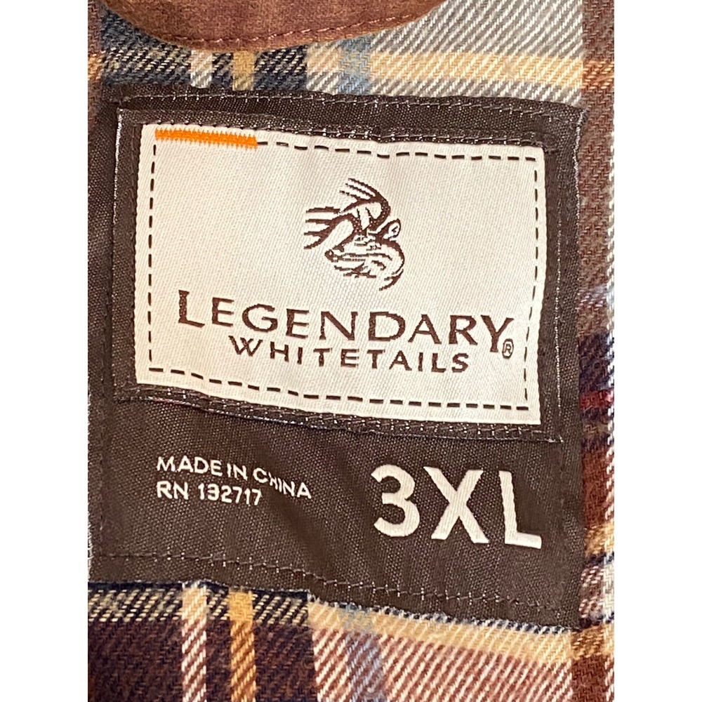 Legendary Whitetails Men's Long Sleeve Button Up Shirt 3XL Embroidered Patch - Picture 5 of 11